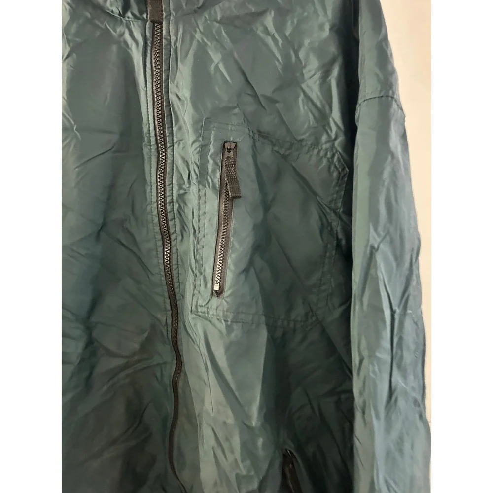 Vintage‎ 90s Windbreaker Lined Hooded Zip Pocket Unisex Large Jacket - Picture 3 of 8